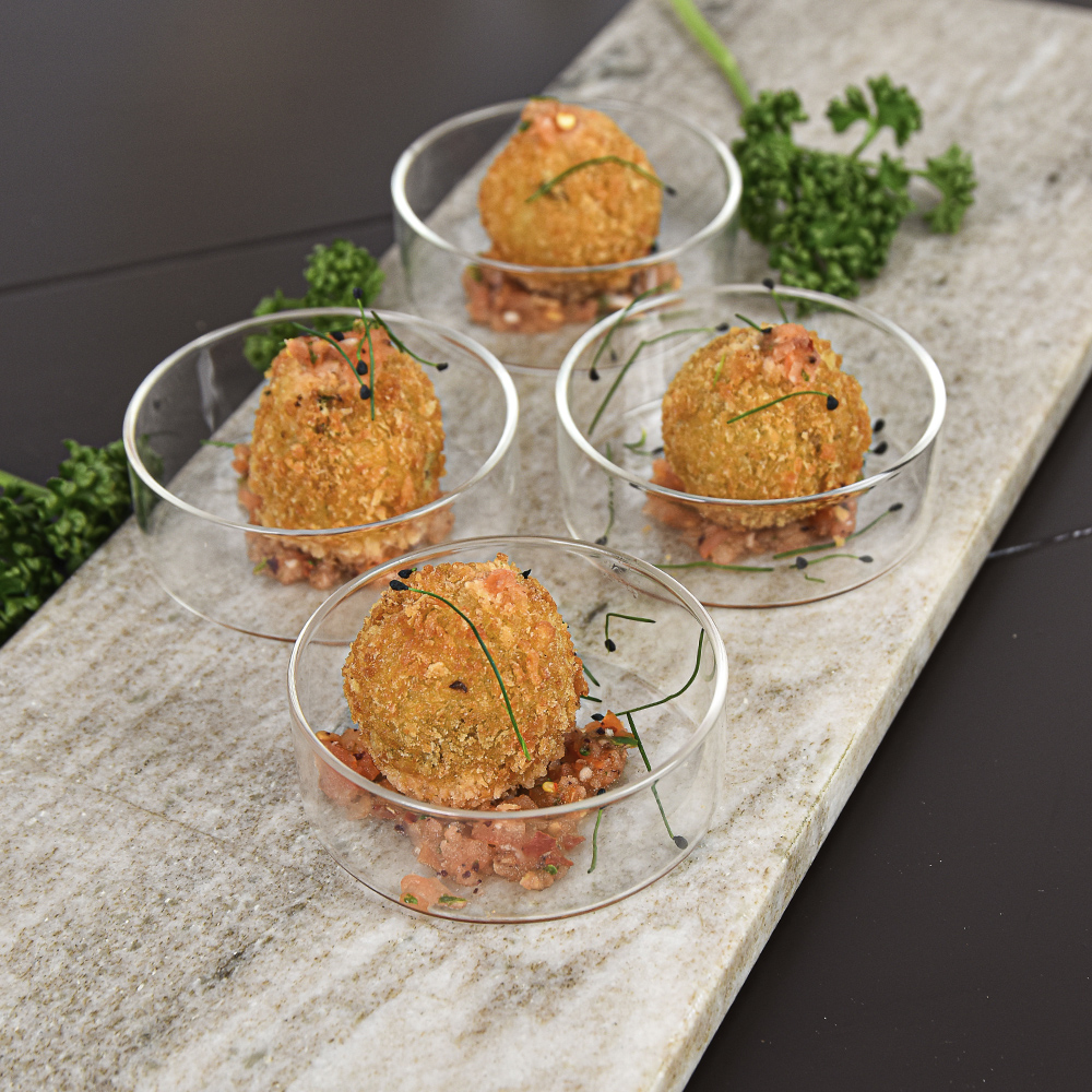 Chicken Machboos Croquettes with Daqoos